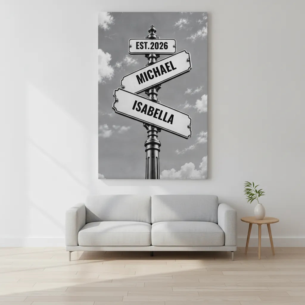 Rustic Couple Signpost Wall Decor