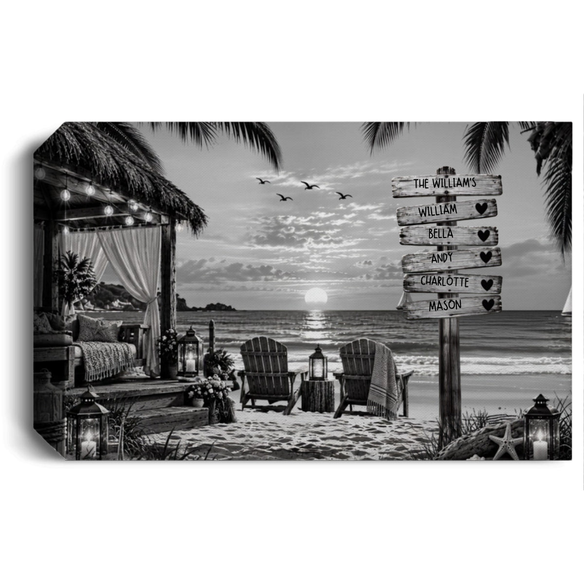 Personalized Coastal Family Wall Decor