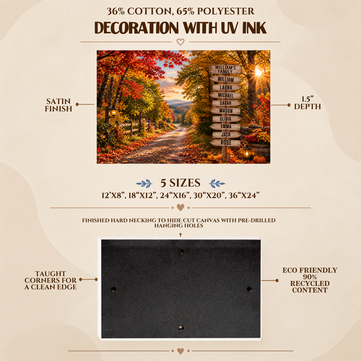 Rustic Family Fall Wall Decor