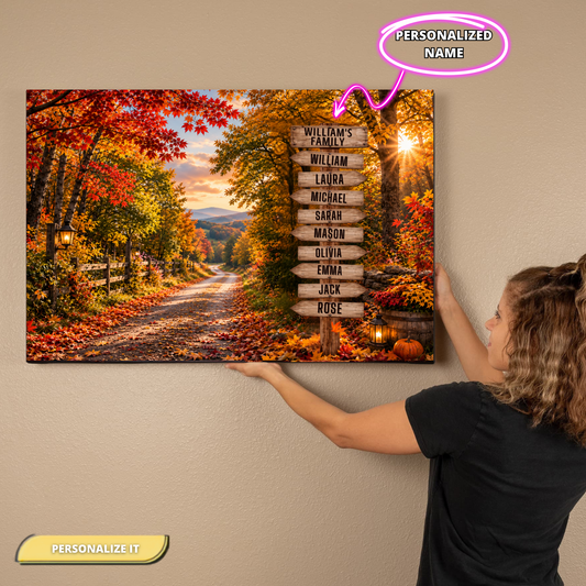 Personalized Farmhouse Fall Wall Art