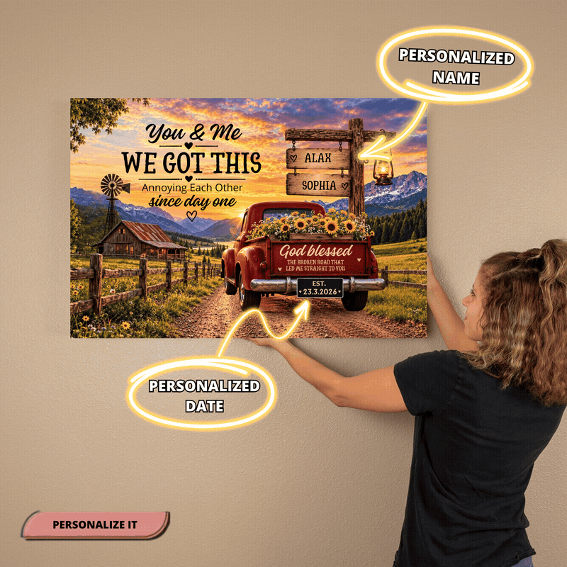 Rustic Country Couple Canvas